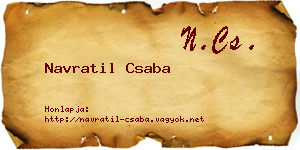 Navratil Csaba névjegykártya
