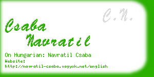 csaba navratil business card